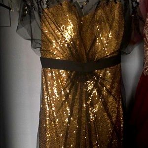 Gold sequence dress